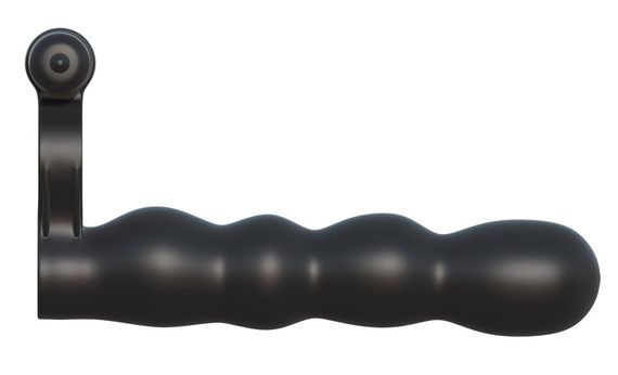 Насадка на член для подвійного проникнення з віброкільцем Posable Partner Double Penetrator Sex Aura | Зображення 2