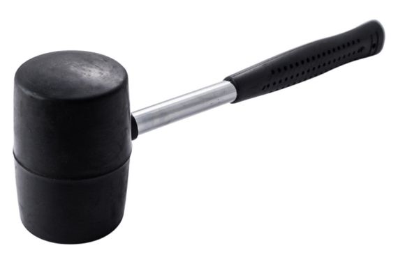 Киянка Mastertool - 340 г x 55 мм черная, ручка металл (02-1301) | Зображення 1