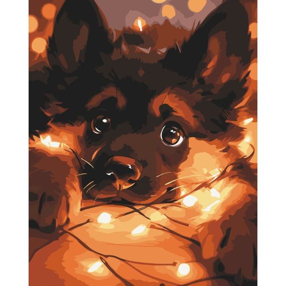 Картина по номерам "Мечтательный щенок" 11585-AC 40х50 см