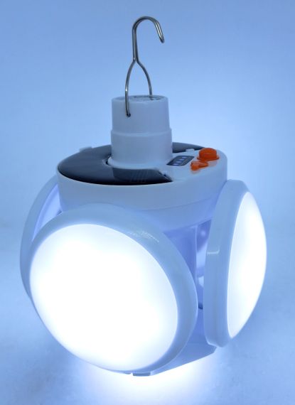 Лампа на акумуляторі + сонячна батарея з підвіскою ЛЕД LED Solar Emergency Charging Lamp 2029 | Зображення 1
