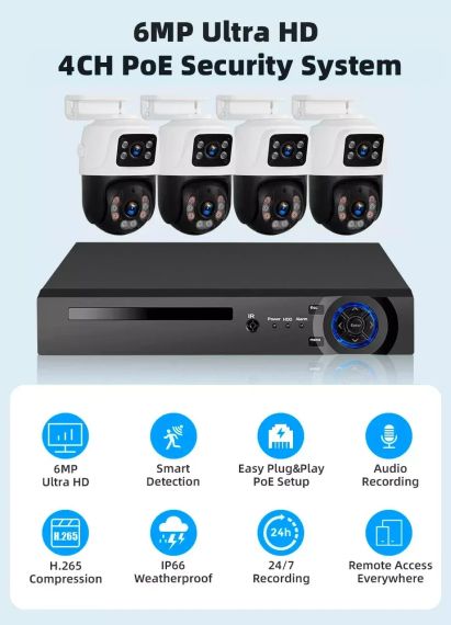 Комплект видеонаблюдения проводной с просмотром через 3G сеть DVR KIT 4ch металл HD набор на 4 камеры с регистратором | Зображення 2