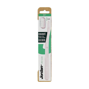 Зубна щітка з 4 змінними головками Jordan Change Green Soft 4-head М'яка, персикова