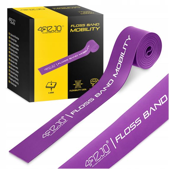 Стрічка компресійна для флосингу 4FIZJO Floss Band 207 x 5 x 0.1 см Violet (P-5905973405201) | Зображення 9