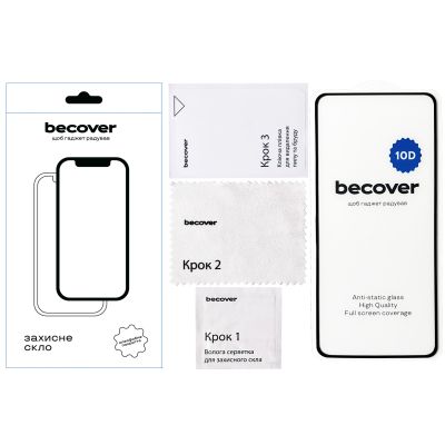 Стекло защитное BeCover Motorola Moto G84 10D Black (712333) | Зображення 2
