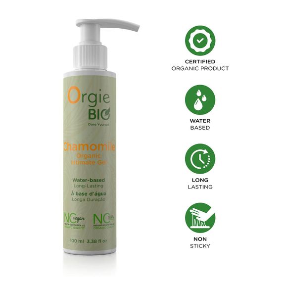 Лубрикант на водной основе Orgie – Bio Chamomile Organic Intimate Gel (100 мл), экстракт ромашки Sex Aura | Зображення 2