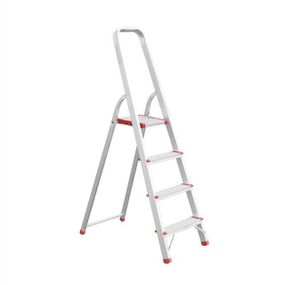 Стрем'янка з алюмінію, 4 сходинки, висота до платформи 0,8 м INTERTOOL LT-1004