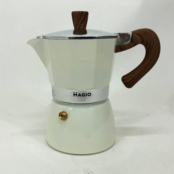 Гейзерная кофеварка Magio MG-1007, гейзерная кофеварка из нержавейки, кофеварка HF-496 для дома | Зображення 2
