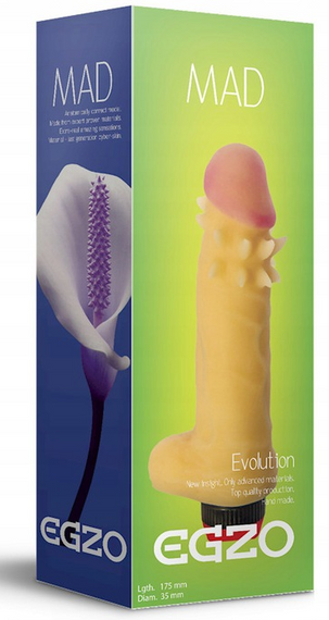 Вібратор з вусиками EGZO Ciberskin SVS002 ( 17,5 см х 3,5 см ) Sex Aura | Зображення 3