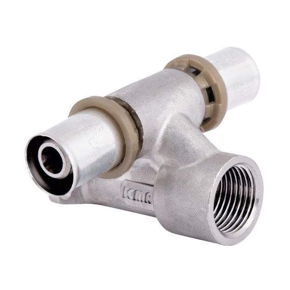 Прес-фітинг Icma-трійник 1/2" ух16 настінний прохідний No 422 | Зображення 2