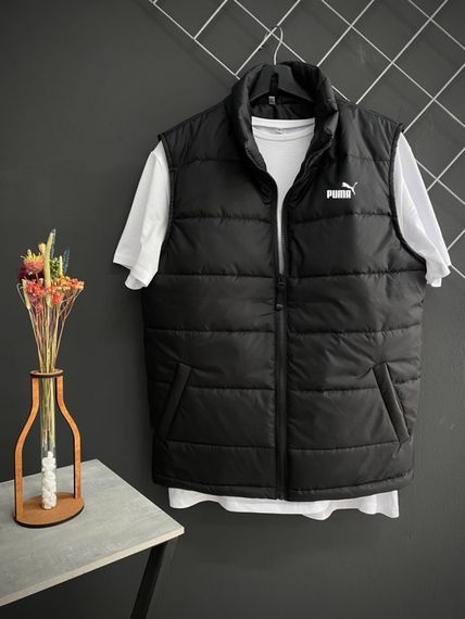 Демісезонний  костюм чорний худі/штани  + жилетка Puma | Зображення 3