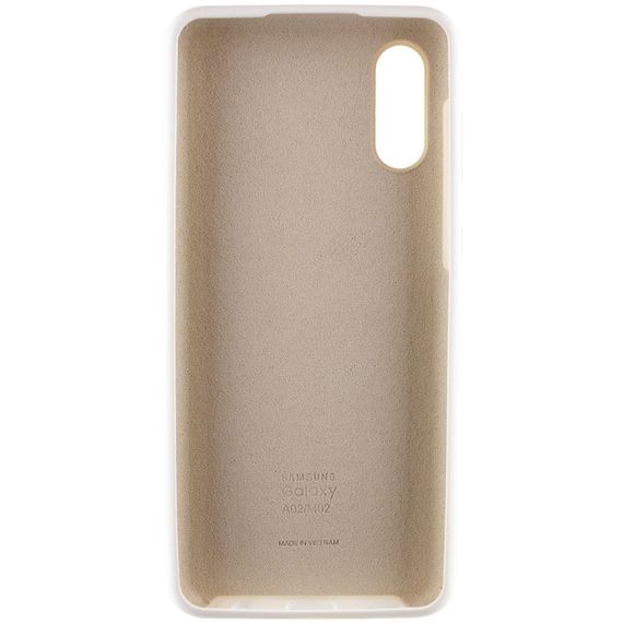 Чохол Silicone Cover Full Protective (AA) для Samsung Galaxy A02 Білий / White | Зображення 2