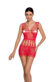 Бодистокинг — мини-платье с бабочками Passion BS090, Красный, День влюблённых, One Size, ONE SIZE