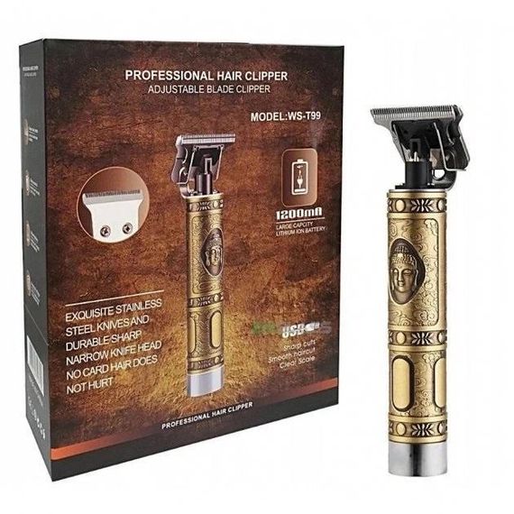 Триммер Для Стрижки Волос Hair Clipper WS-T99 Km Для Бороды Окантовочный, профессиональная электробритва | Зображення 4