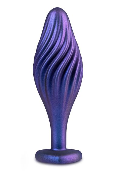 Текстурированная анальная пробка Blush Anal Adventures Matrix украшенная камнем, фиолетовая sexstyle