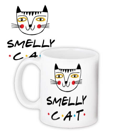 Чашка з принтом Smelly cat 330 мл (KR_DR010)