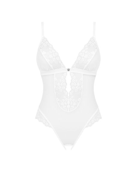 Боди с вырезом Obsessive Heavenlly Белое XL/2XL | Зображення 4