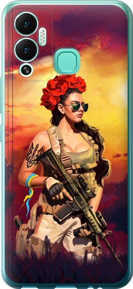 Чехол на Infinix Hot 12 Play Украинка с оружием "5316u-2759-17620"