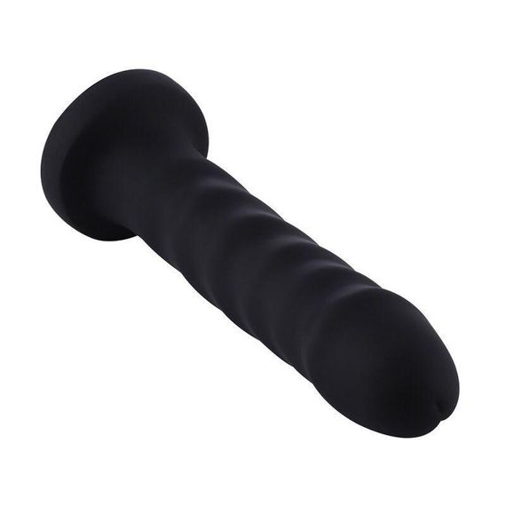 Силіконовий фалоімітатор для секс-машин Hismith 7.1″ Anal Dildo Black, система KlicLok Sex Aura | Зображення 1