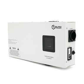 Стабілізатор напруги релейний настінного монтажу Europower SLIM-3000SBR LED, 3000VA 2700W, 140-270Vac, SHUKO 2, Q2 (475*260*138)
