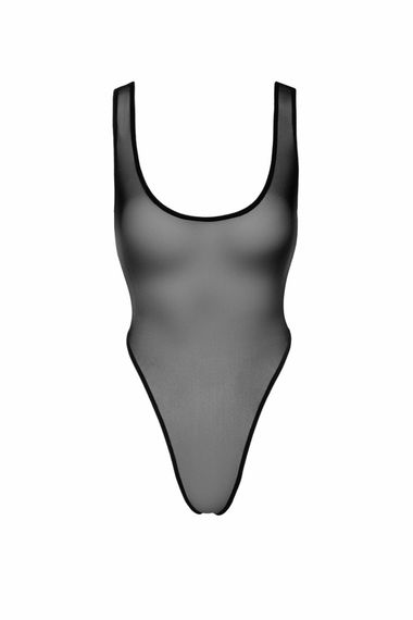 Боді Noir Handmade F322 Paparazzi elastic mesh body Чорне 3XL | Зображення 3