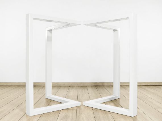 Комплект опор для журнального стола из металла 424×240mm, H=450mm (профильная труба: 40x20mm) Белый | Зображення 6