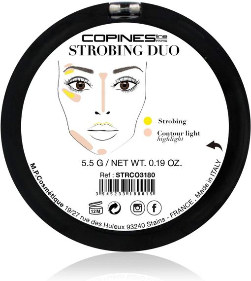 Двойной хайлайтер для лица Copines line Paris NG HIGHLIGHTER DUO | Зображення 2