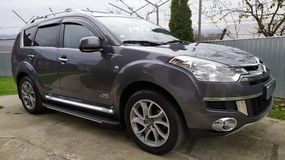 Боковые пороги Bosphorus Grey (2 шт., алюминий) для Citroen C-Crosser