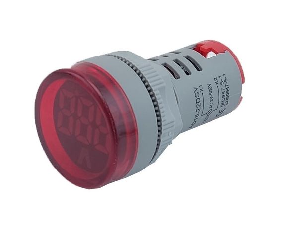 Вольтметр AD22V 60-500В АC красный Ny95503354 | Зображення 1