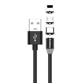 Магнитный кабель 3 в 1 Kaku KSC-320 USB Type-C / Lightning / MicroUSB 1m - Black