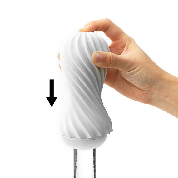 Мастурбатор Tenga Flex Silky White с изменяемой интенсивностью, можно скручивать Sex Aura | Зображення 4