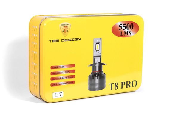 Комплект світлодіодних ламп TBS Design T8 PRO H7 12-24 V 110 W PX26d 11000 lm 6000 K | Зображення 6