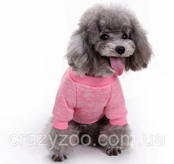 Кофта для собак та котів EcoToys Pink M ряба рожева A: 30 см B: 37 см C: 24 см M-7131 | Зображення 2