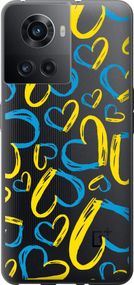 Чехол на OnePlus Ace Сердца UA "5292u-2953-17620"