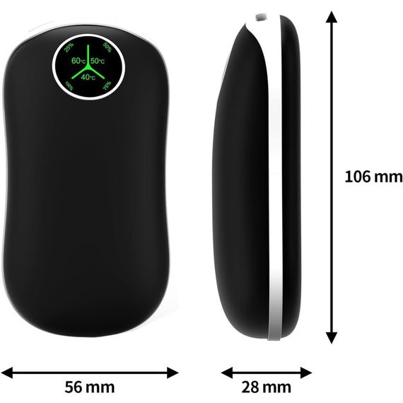 Грелка для рук Power Bank Type-C 2 * 5000 mAh 5V/2A грелка Kternay N2 | Зображення 9