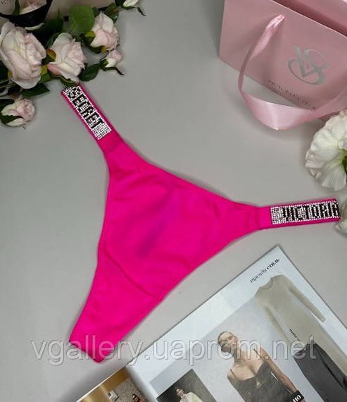 Жіночі стрінги Victoria's Secret зі стразами, трусики Вікторія Сікрет стрінги | Зображення 3