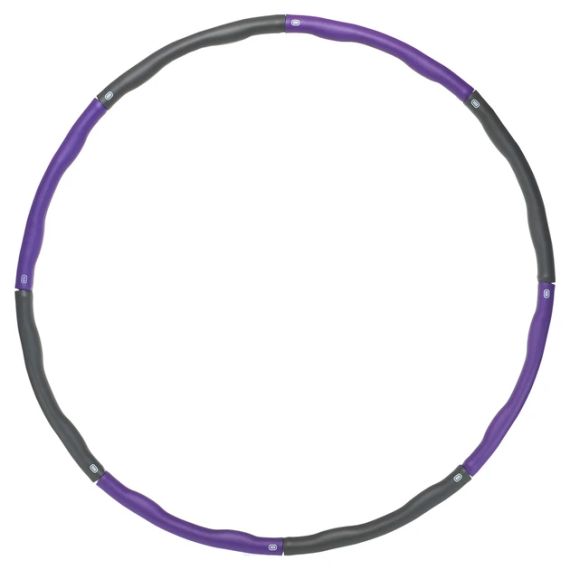 Обруч складной Хула Хуп Hula Hoop двухцветный мягкий IntiPal (пластик, неопрен, 8 секций,