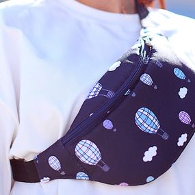 Сумка на пояс бананка Bumbag Воздушные шары 27x16 см (BB_20J019_TSI)