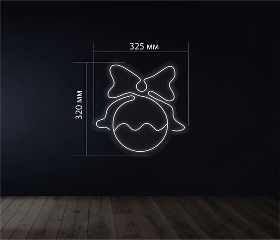 Неоновий світильник Ялинкова іграшка 330х320 acr-n000013 | Зображення 1