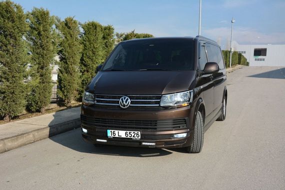 Накладка на передній бампер Sport 2-LED 2015-2018 (під фарбування) для Volkswagen T6 2015-2024, 2019-2024 рр | Зображення 5