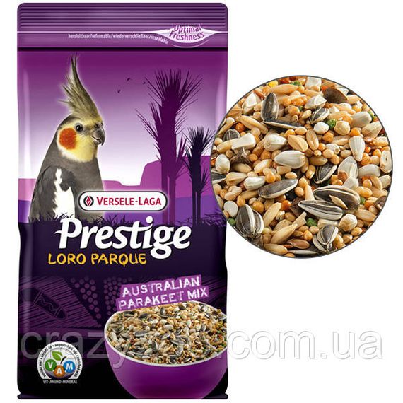 Корм для средних попугаев Versele-Laga Prestige Premium Australian Parrot зерновая смесь 1 кг 222249