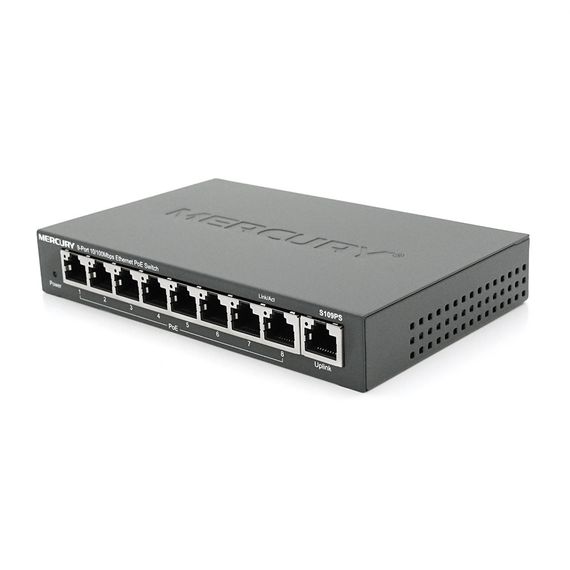 Коммутатор POE 48V Mercury S109PS 8 портов POE + 1 порт Ethernet 10/100 Мбит/сек | Зображення 2
