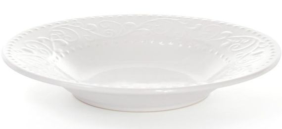 Набір 6 супових тарілок Leeds Ceramics Ø23см, кам'яна кераміка (білі) | Зображення 1