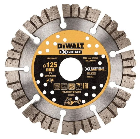 Диск алмазний DeWALT EXTREME 125х3х22.22 мм (DT90294)