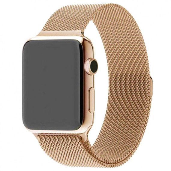 Ремешок Milanese Loop Design для Apple Watch 42(ser.1-3)/44/45/46/49mm Gold