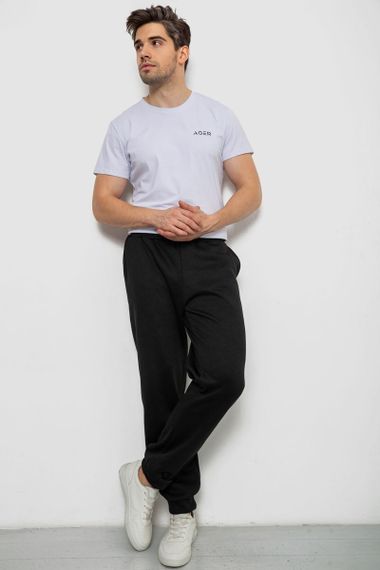 Спортивные штаны мужские на флисе, цвет черный, 238R124-1 | Зображення 1