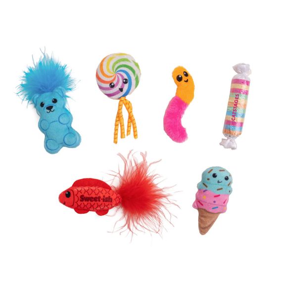 Набор игрушек для котов Outward Hound Kitty Sweet Treats Cat Toys, 6 шт
