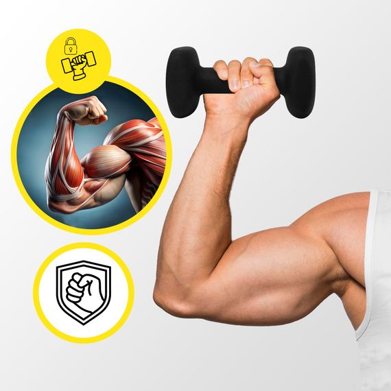 Гантелі вінілові Cornix Square 2 x 4 кг XR-0409 Black | Зображення 8