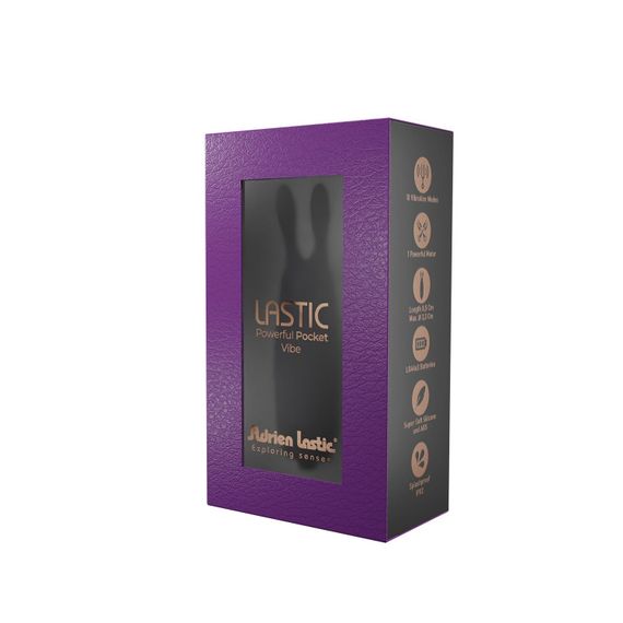 Віброкуля Adrien Lastic Pocket Vibe Rabbit Black зі стимулювальними вушками | Зображення 4