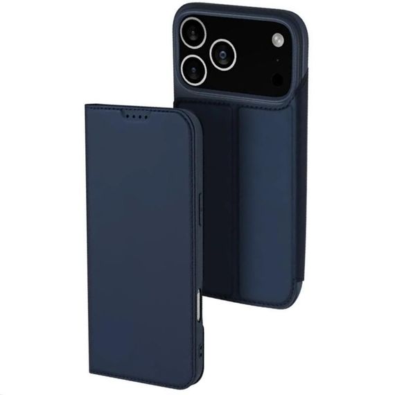 Чехол-книжка Dux Ducis с карманом для визиток для Apple iPhone 17 Pro Max (6.9") Синий