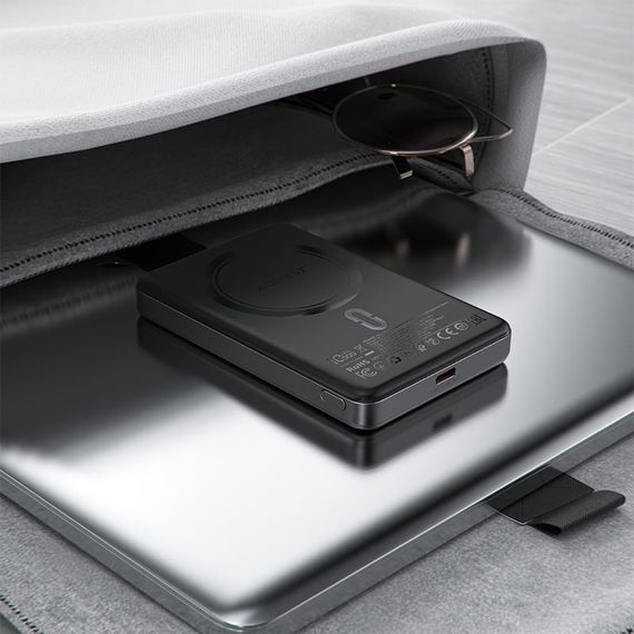 УМБ Acefast Magnetic Wireless 10000mAh 20W  PD,QC 3.0, QI 15W M12 Black | Зображення 5
